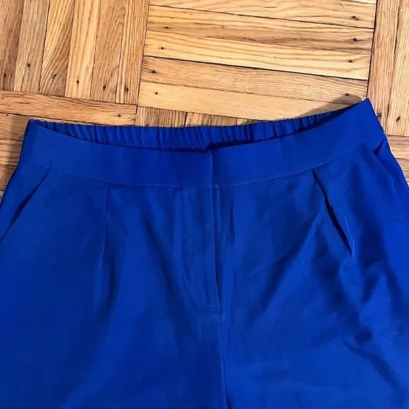 Cobalt Blue Wide Leg Trousers XXL Elastic Waist - Picture 2 of 8